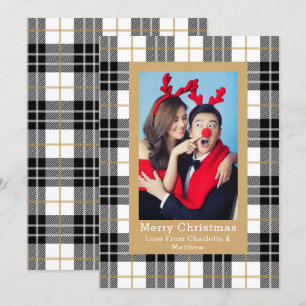 Convites Modelo de Fotografia de Padrão de xadrez Personali