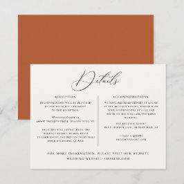 Convites Modelo de Informações de Detalhes do Casamento