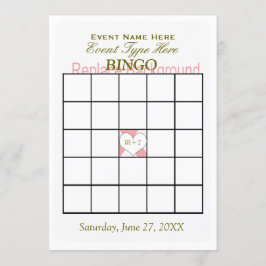 Convites Modelo de Jogo Bingo