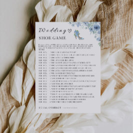 Convites Modelo de Jogo Calçado de Casamento Azul,