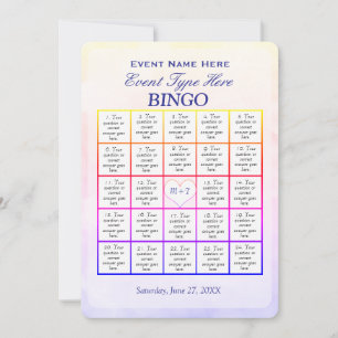Convites Modelo de Jogo de Bingo