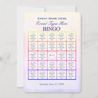 Convites Modelo de Jogo de Bingo