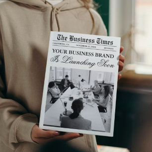 Convites Modelo de jornal empresarial, jornal