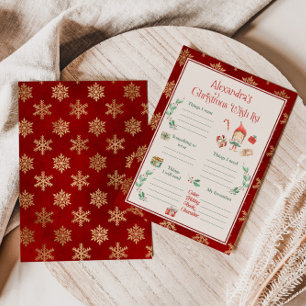 Convites modelo de lista de desejos de Natal