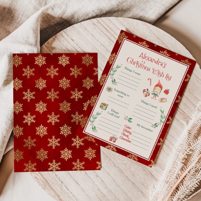 Convites Modelo de lista de desejos de Natal (Criador carregado)