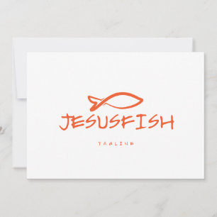 Convites modelo de logotipo Jesus FISH