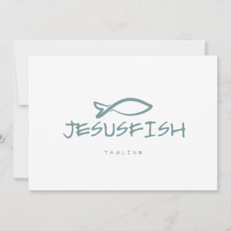 Convites modelo de logotipo Jesus FISH
