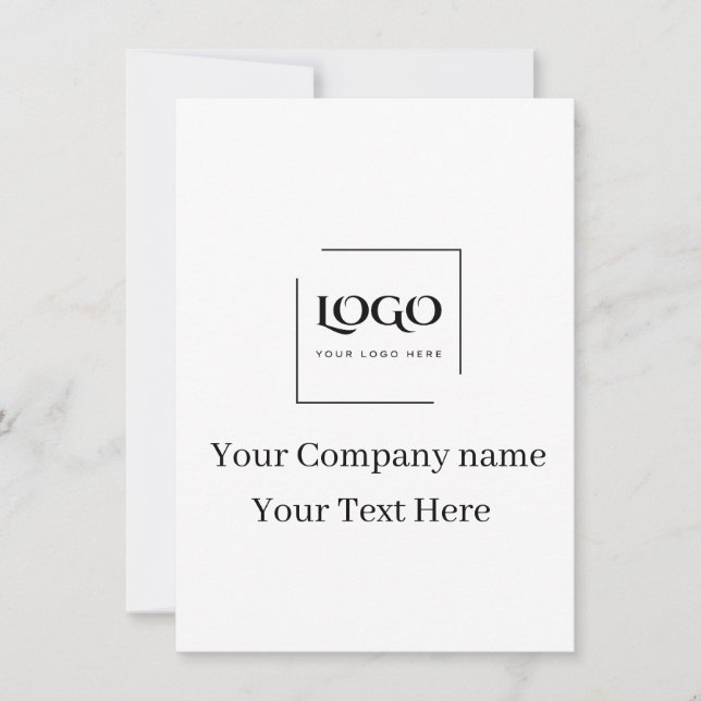 Convites Modelo de logotipo personalizado elegante (Frente)