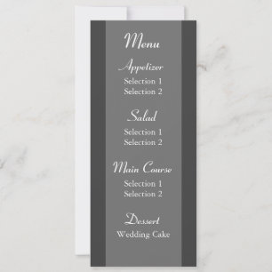 Convites Modelo de Menu de Jantar de Recepção de Casamento 
