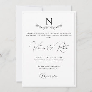 Convites Modelo de monograma