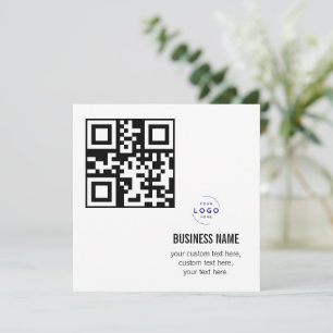 Convites Modelo de Nome de Logotipo de Negócios de Código Q