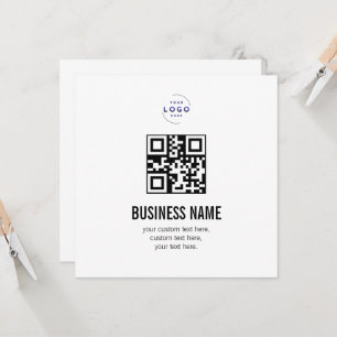 Convites Modelo de Nome de Logotipo de Negócios de Código Q