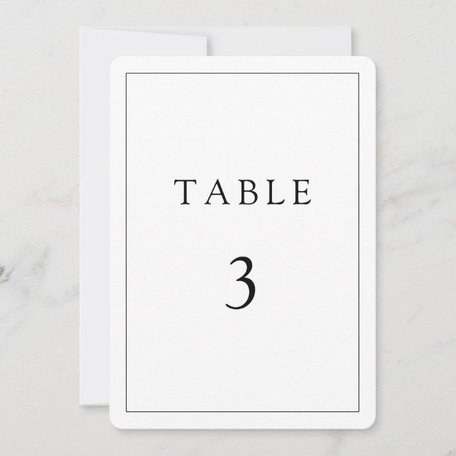 Convites Modelo de Número de Mesa de Casamento Moderno, Dec (Frente)