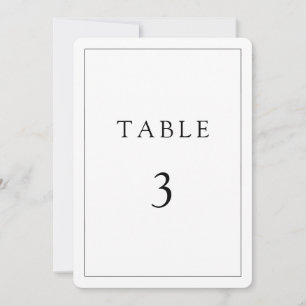 Convites Modelo de Número de Mesa de Casamento Moderno, Dec