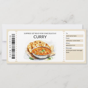 Convites Modelo de Oferta de Curry Editável