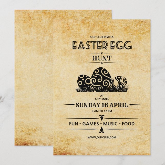 Convites Modelo de Panfleto de Páscoa (Frente/Verso)