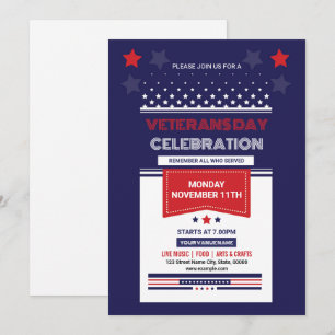 Convites Modelo de Panfleto do Dia dos Veteranos