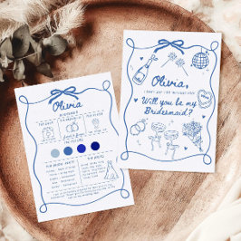 Convites Modelo de Placa de Proposta de Bridesmaid, Vontade