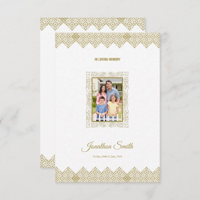 Convites modelo de placa funerária (Frente/Verso)