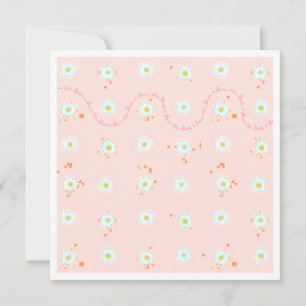 Convites Modelo de Salvar a Data com Margem de Margaridas