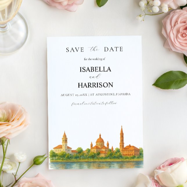 Convites Modelo de Save the Date da Silhueta de Augustine (Criador carregado)