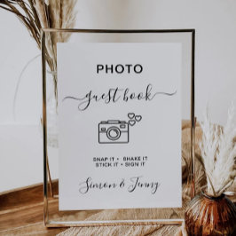 Convites Modelo de Símbolo de Foto Minimalista,