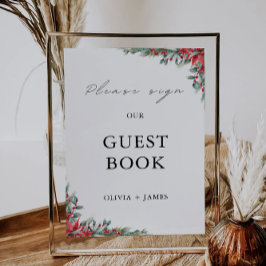 Convites Modelo de Sinal de Livro de Casamento de Natal