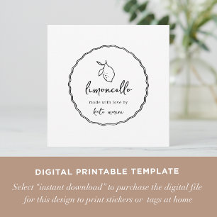 Convites MODELO de Tag Dolce Vita Limoncello DOWNLOADABLE
