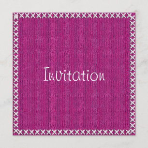 Convites Modelo de Texto - Stitch do Stockinette Knit Fuchs