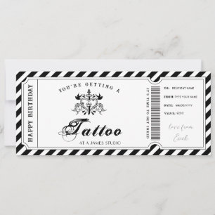 Convites Modelo de Vale-Presente de Tatuagem Personalizado