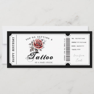 Convites Modelo de Vale-Presente de Tatuagem Pessoal
