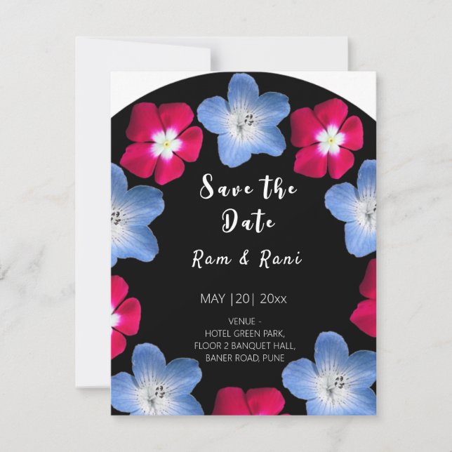 Convites Modelo de variedade preto (Frente)