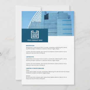 Convites Modelo de Visão Geral da Empresa