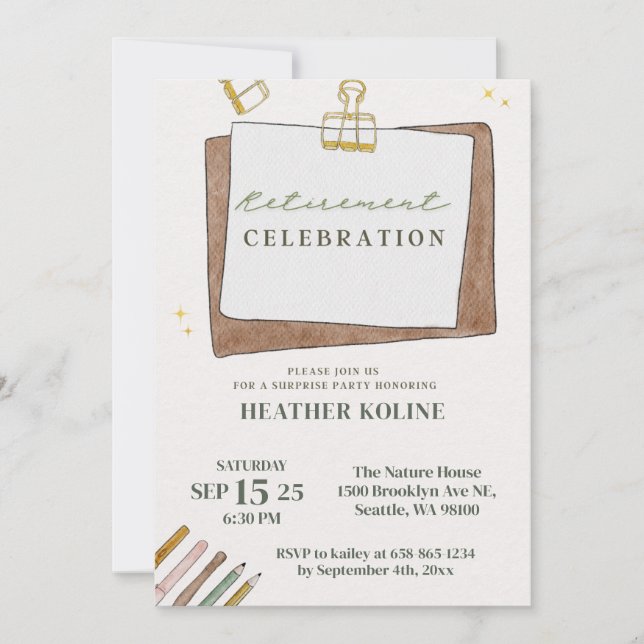 Convites Modelo do Partido da Reforma do Professor Único Di (Frente)