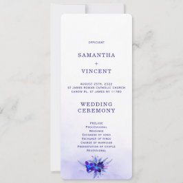 Convites Modelo do Programa de Casamento Orquídeo Azul