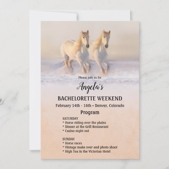 Convites Modelo do Programa de Fim de Semana do Horto de in (Frente)