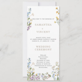 Convites Modelo do Programa Personalizado de Flores Selvage