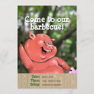 Convites Modelo doido do costume do assado do verão do