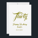 Convites modelo dourado de 30º aniversário adicionar nome d<br><div class="desc">design editável</div>