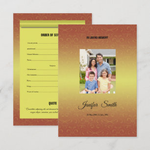 Convites Modelo fúnebre do programa