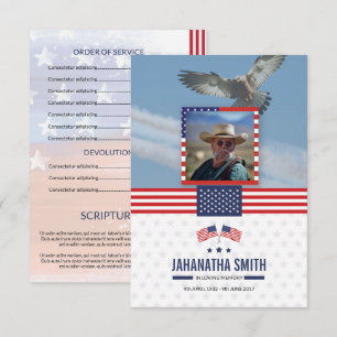 Convites Modelo fúnebre do programa para o exército milit