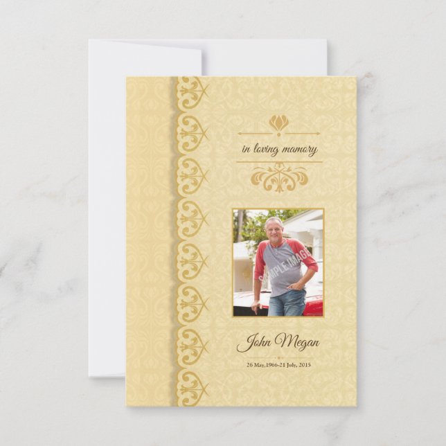 Convites Modelo fúnebre memorável do programa (Frente)