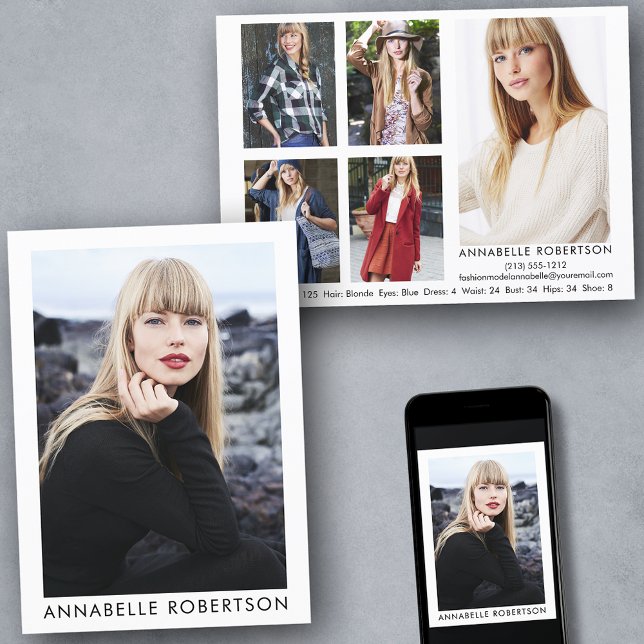 Convites Modelo moderno e placa fotográfica comp do ator 6 (Customize to change background color, text size or text style. Available for prints and download.)