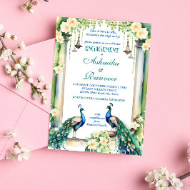 Convites Modelo noivado de Peacock e Jasmine