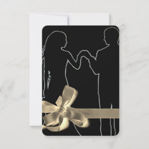 Convites Modelo preto de noiva e de noiva