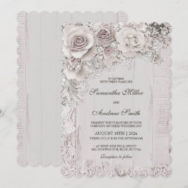 Convites Modelos de Casamento Boho Vintage Elegantes