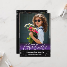 Convites Modern 2 Photo Graduation Senior Photo Grad Invite