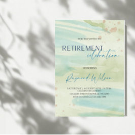 Convites Modern Abstract Blob Retirement Party