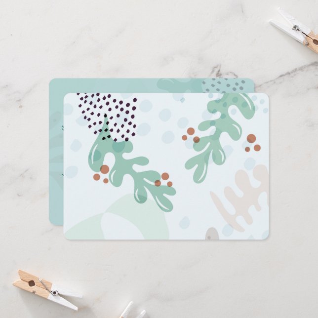 Convites Modern Abstract Botanical Yellow Billy Button (Frente/Verso In Situ)