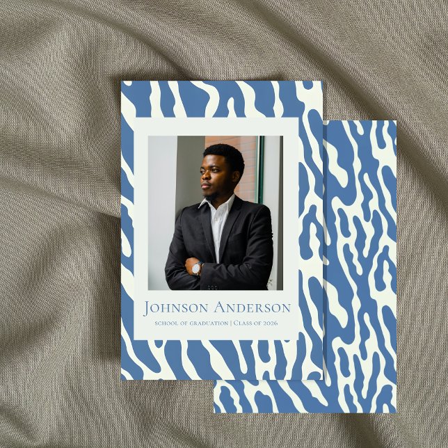 Convites Modern abstract Pattern graduation announcement  (Criador carregado)